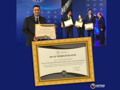 Ar-Ge ve Tasarım Merkezleri Belgesi'ni Aldık 1 arge merkezi belgesi